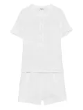 Il Gufo button-front linen shorts set - White