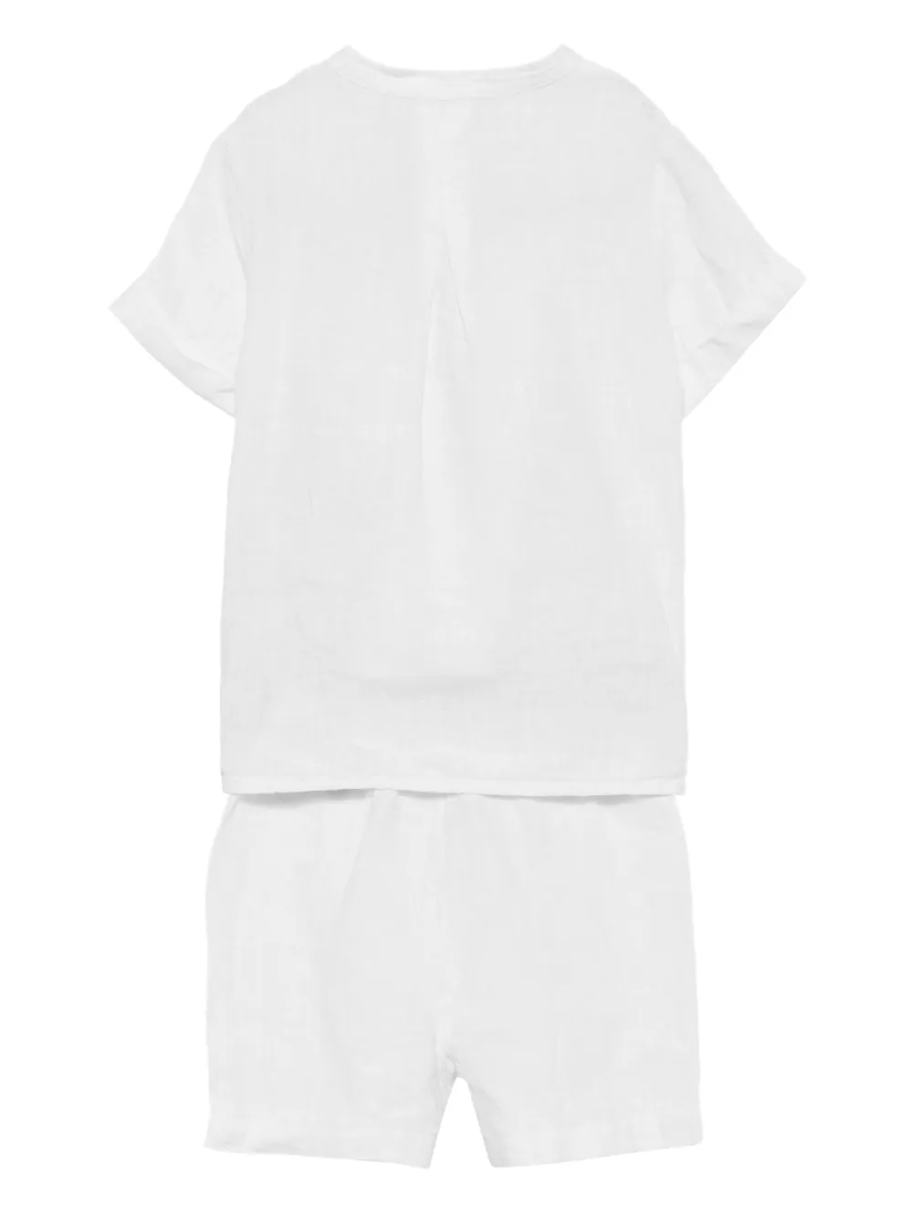 Il Gufo button-front linen shorts set Wit