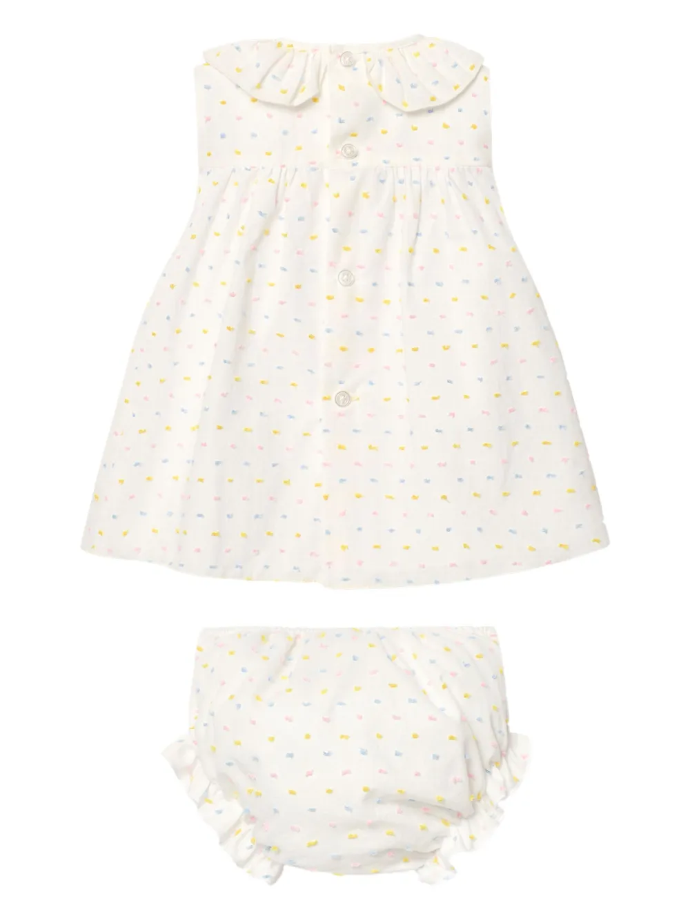 Paz Rodriguez Peter Pan-collar dress set Beige