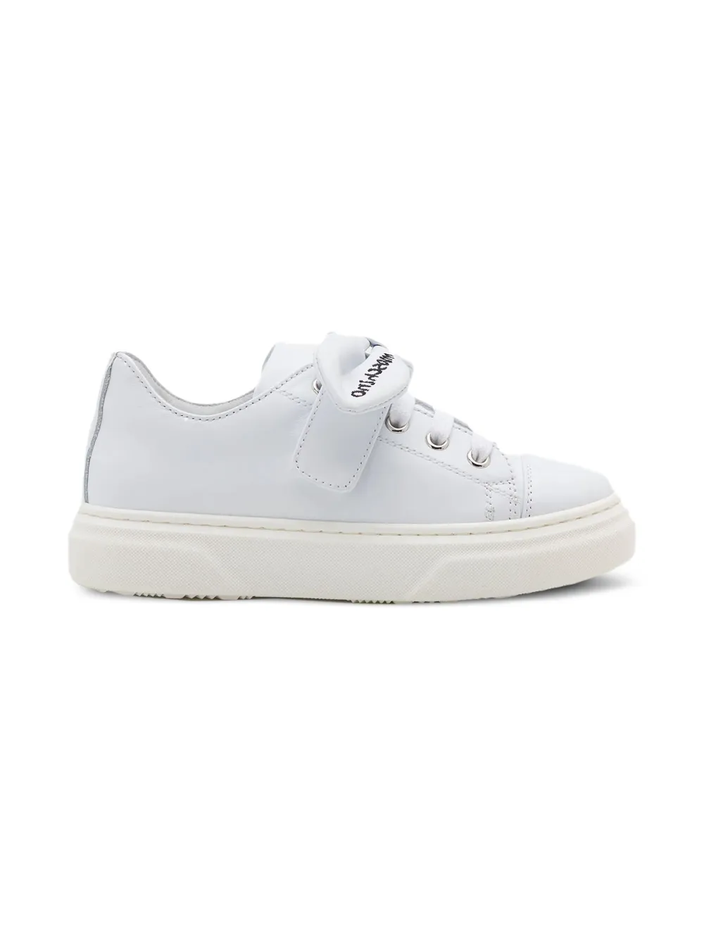 Moschino Kids bow-embellished leather sneakers | Teen Girl Shoes | Image 2