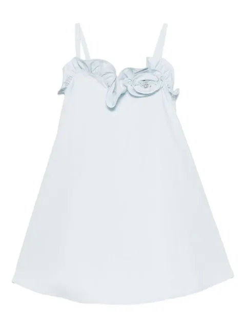 Elisabetta Franchi Kids vestido con volantes y aplique floral