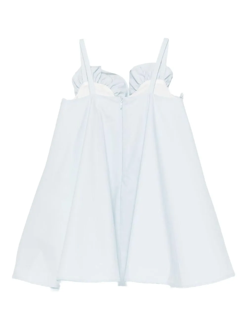 Elisabetta Franchi Kids Jurk verfraaid met bloemen en ruches Blauw