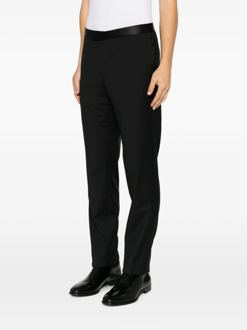 Tagliatore Broek met satijnen afwerking Zwart