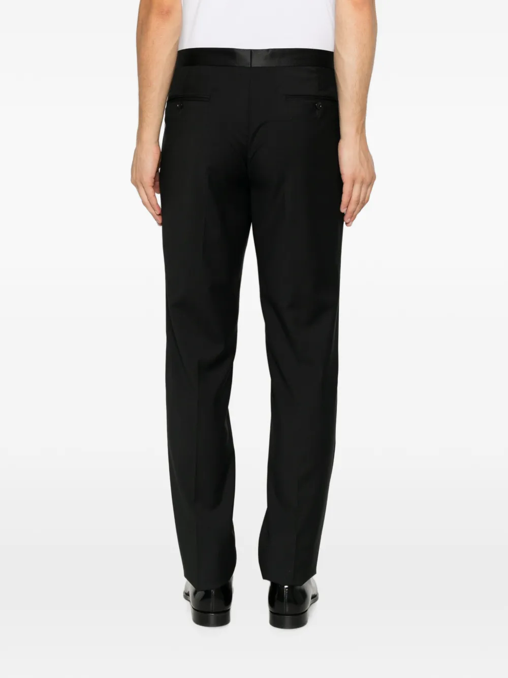 Tagliatore Broek met satijnen afwerking Zwart