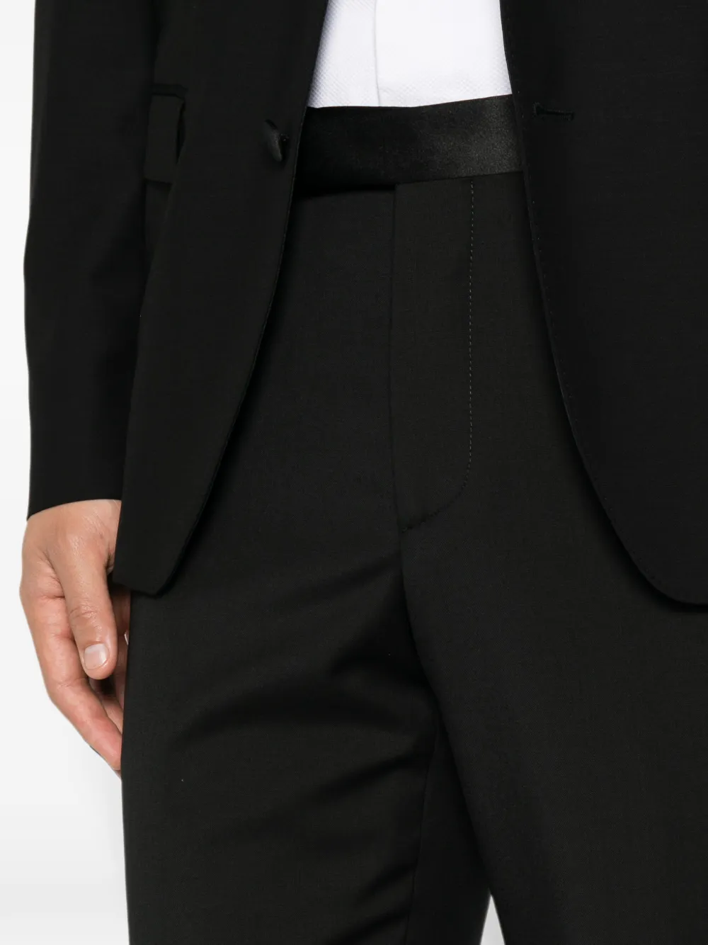 Tagliatore Broek met satijnen afwerking Zwart