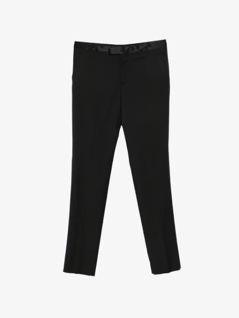Tagliatore satin-trim trousers