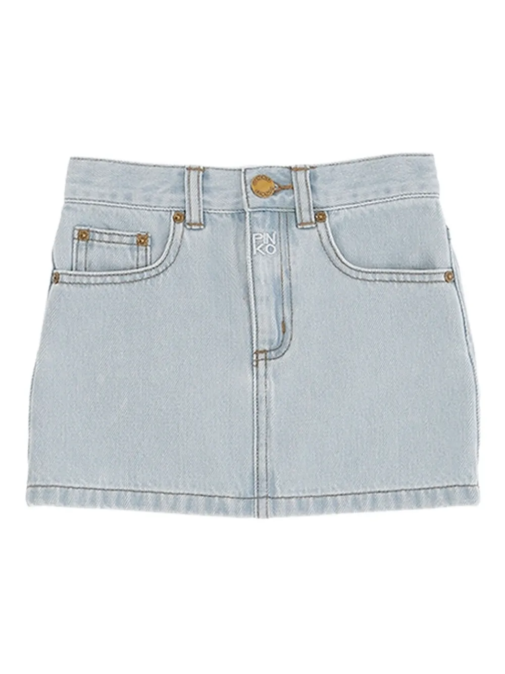 Pinko Kids Mini-spijkerrok met vijf zakken Blauw