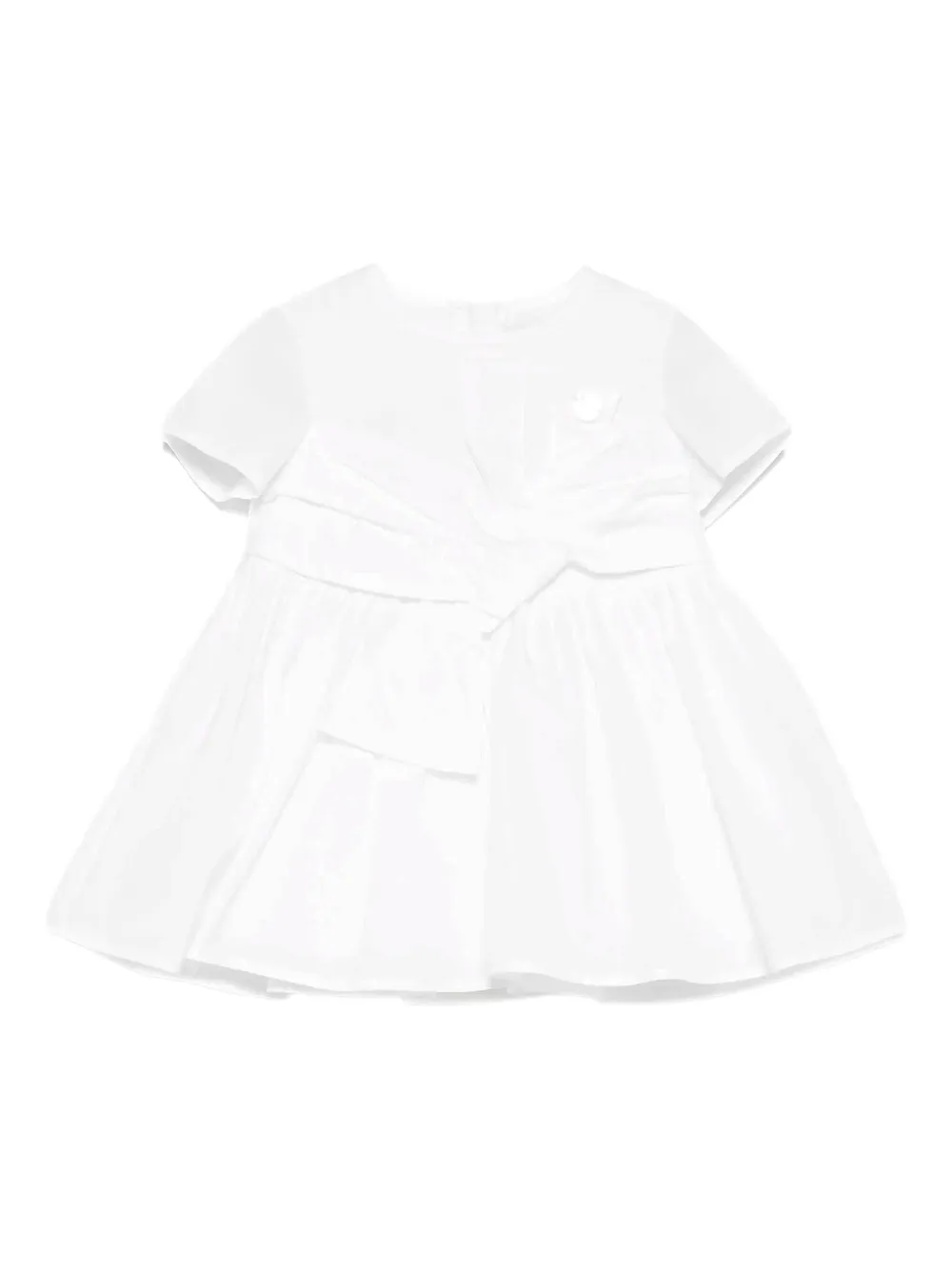 Elisabetta Franchi Kids bow-embellished flared dress Wit