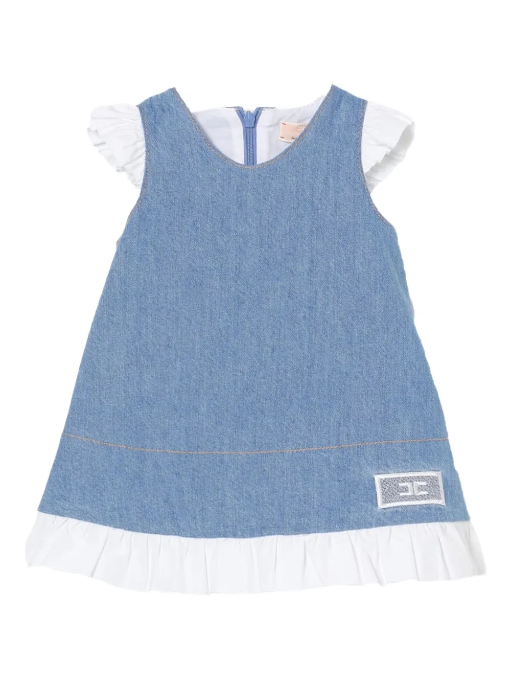 Elisabetta Franchi Kids denim dress Blauw
