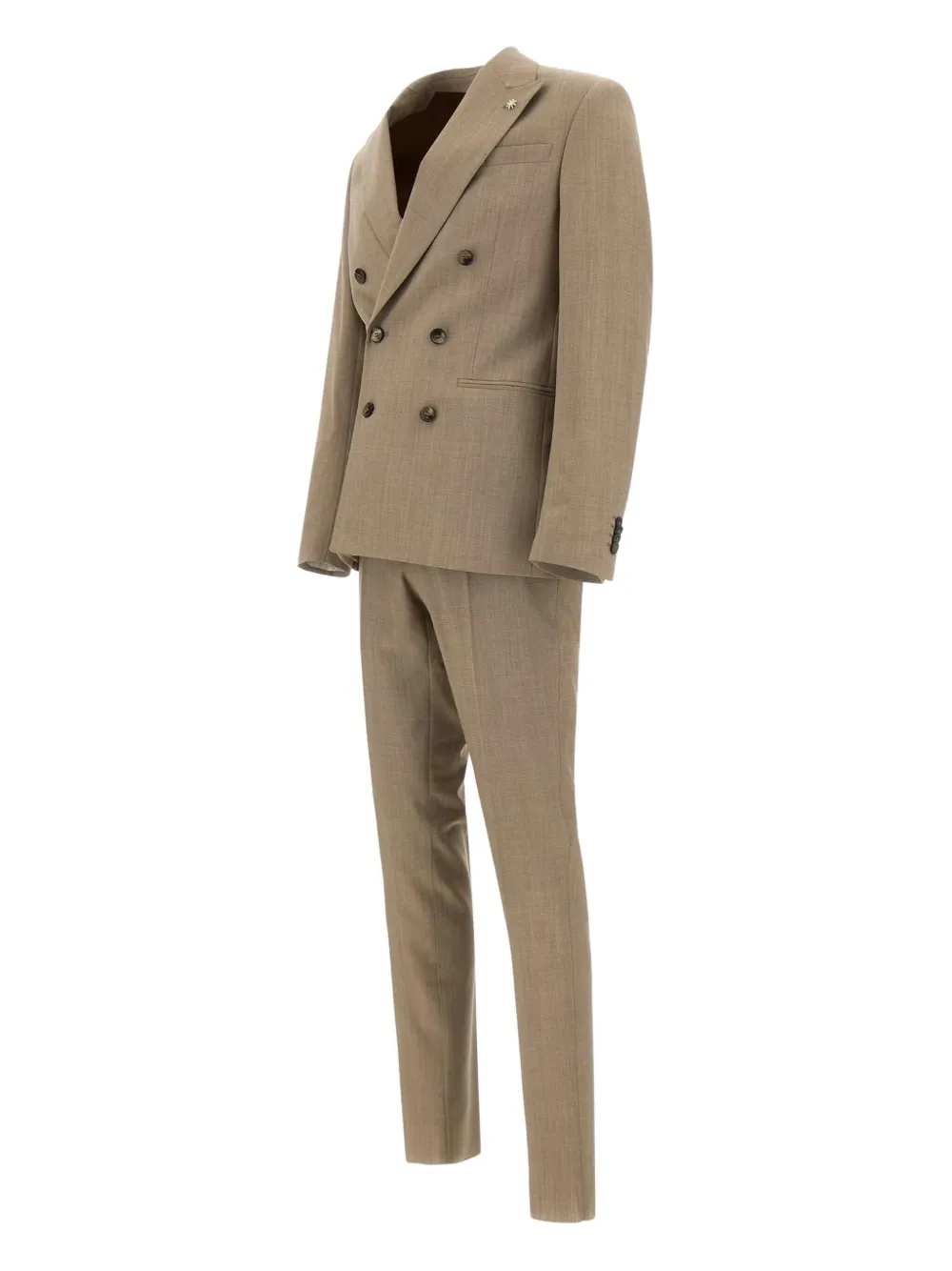 Manuel Ritz Pak met dubbele rij knopen Beige