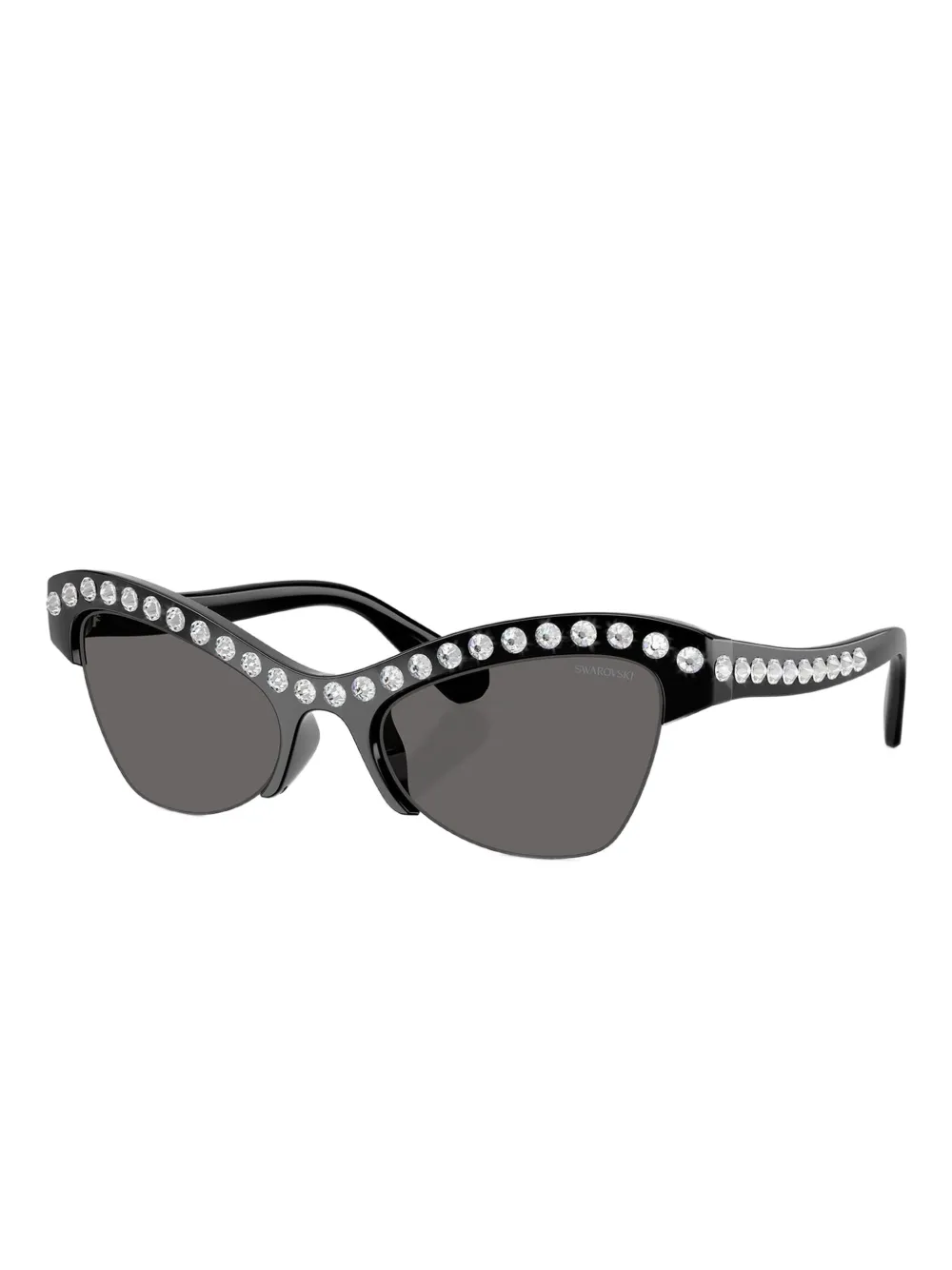 Swarovski Eyewear Zonnebril met cat-eye montuur en kristallen Zwart
