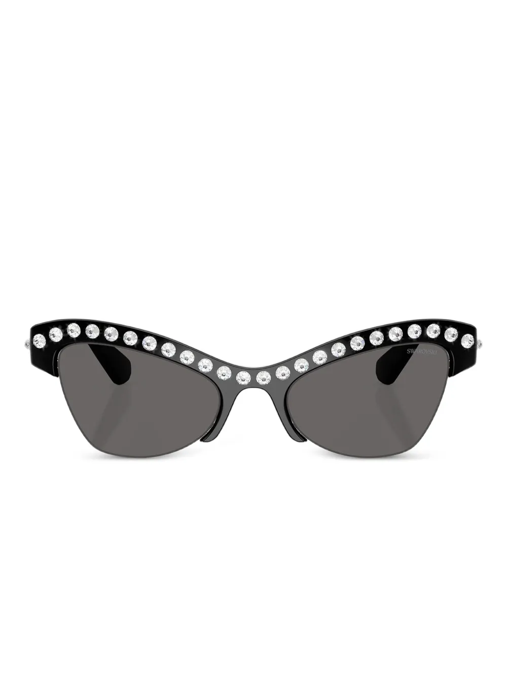Swarovski Eyewear Zonnebril met cat-eye montuur en kristallen Zwart