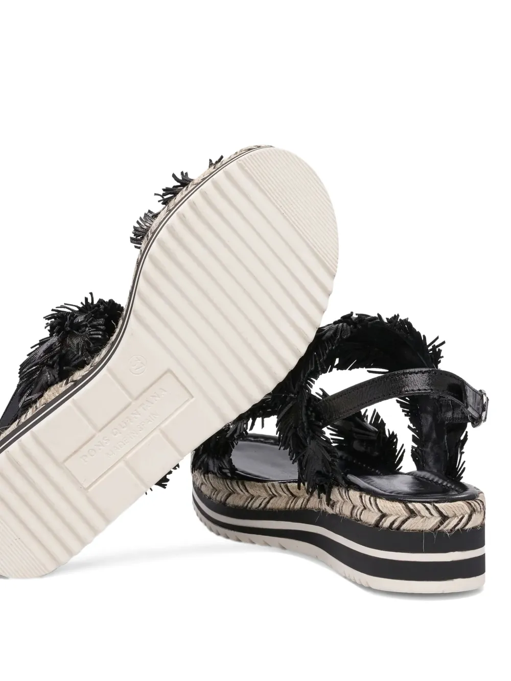 Toni Pons fringed platform sandals Black