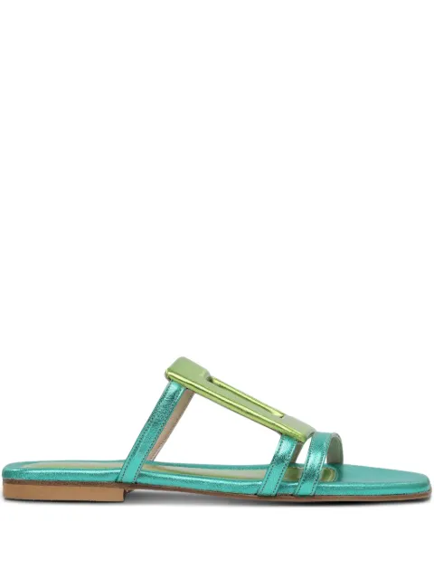 Elina Linardaki Solace Aqua leather sandals