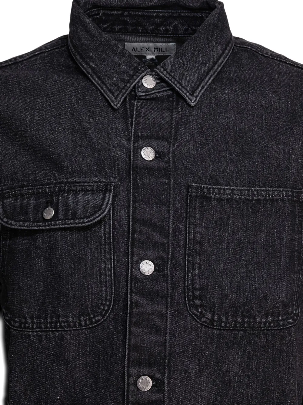 Alex Mill Jack met knoopsluiting en cargo zak Zwart