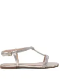 Ninalilou beaded-embellish T-bar sandals - Silver