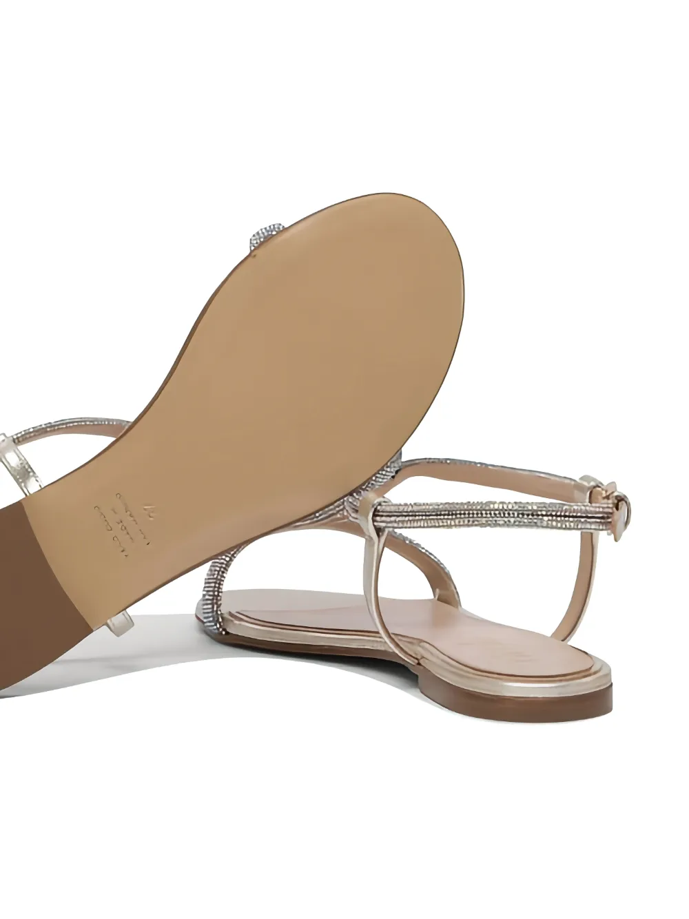 Ninalilou Beaded-embellish T-bar Sandals In White