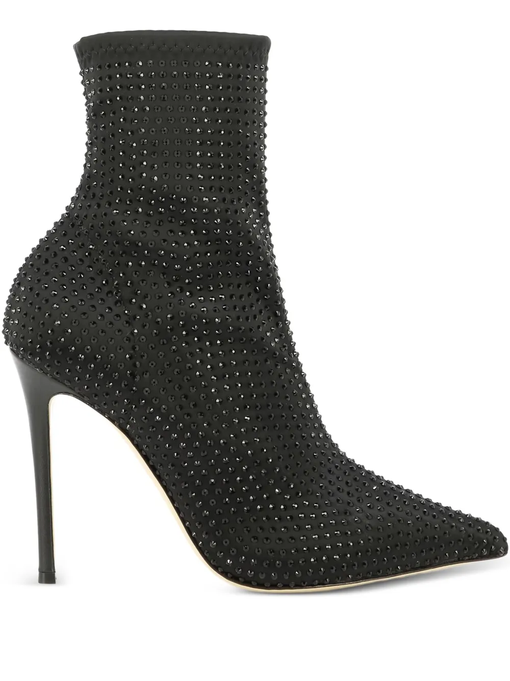 105mm crystal-embellished pointed-toe boots
