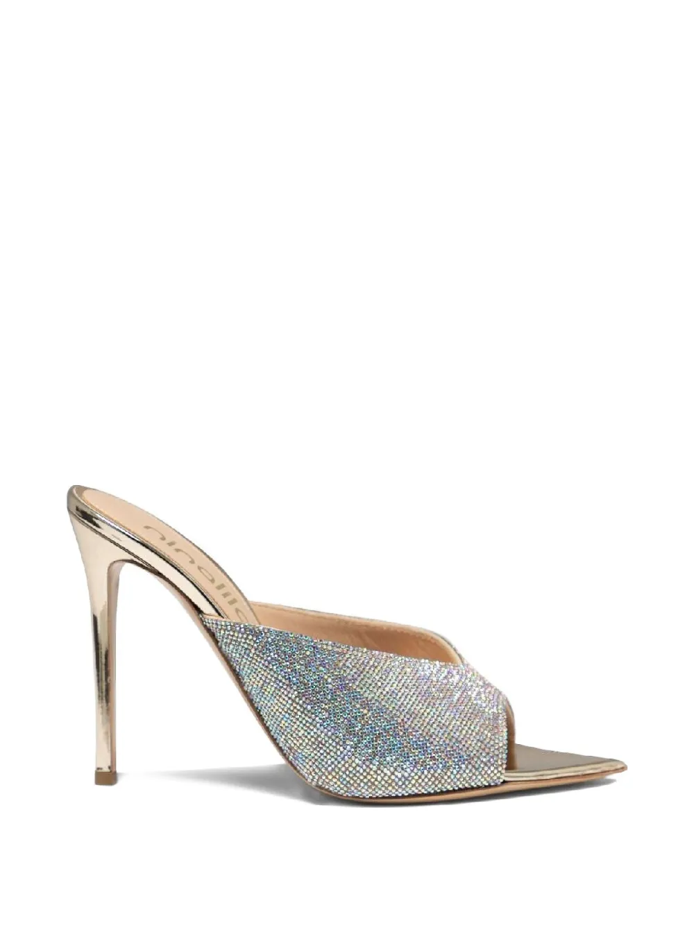 Ninalilou 105mm embellished stiletto heeled sandals Gold