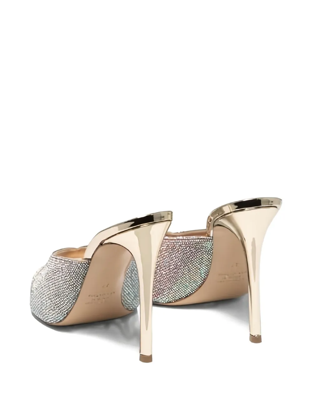 Ninalilou 105mm embellished stiletto heeled sandals Gold
