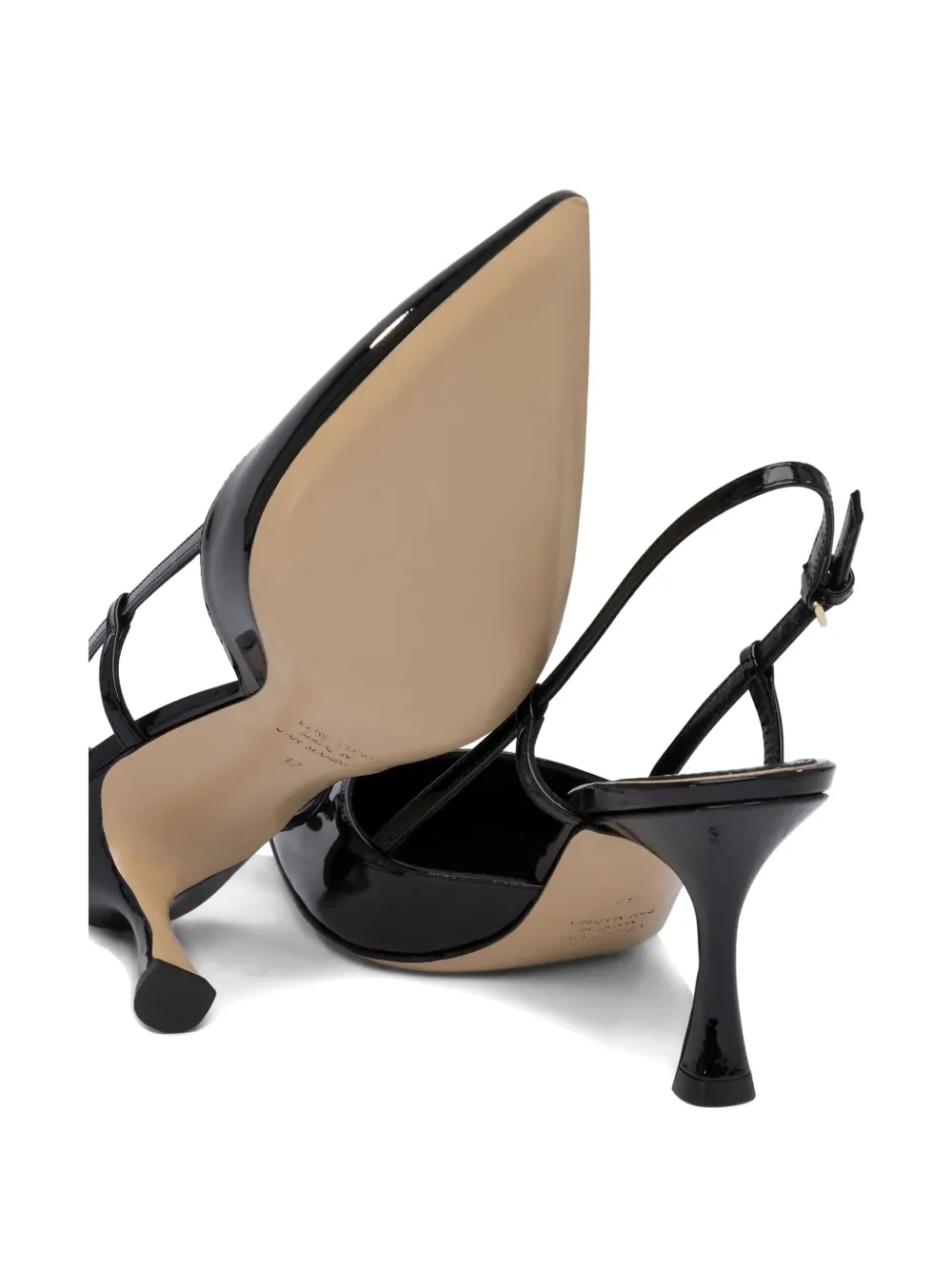 Ninalilou 70mm Mya Slingback Patent-leather Pumps In Black