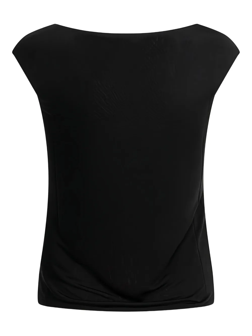 Max Mara boat-neck silk top Zwart