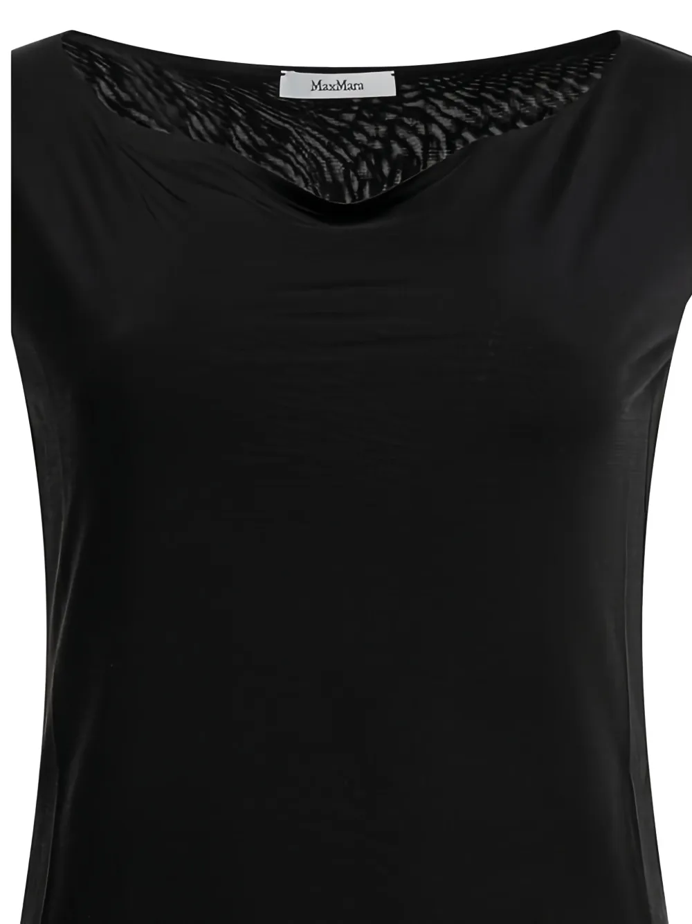 Max Mara boat-neck silk top Zwart
