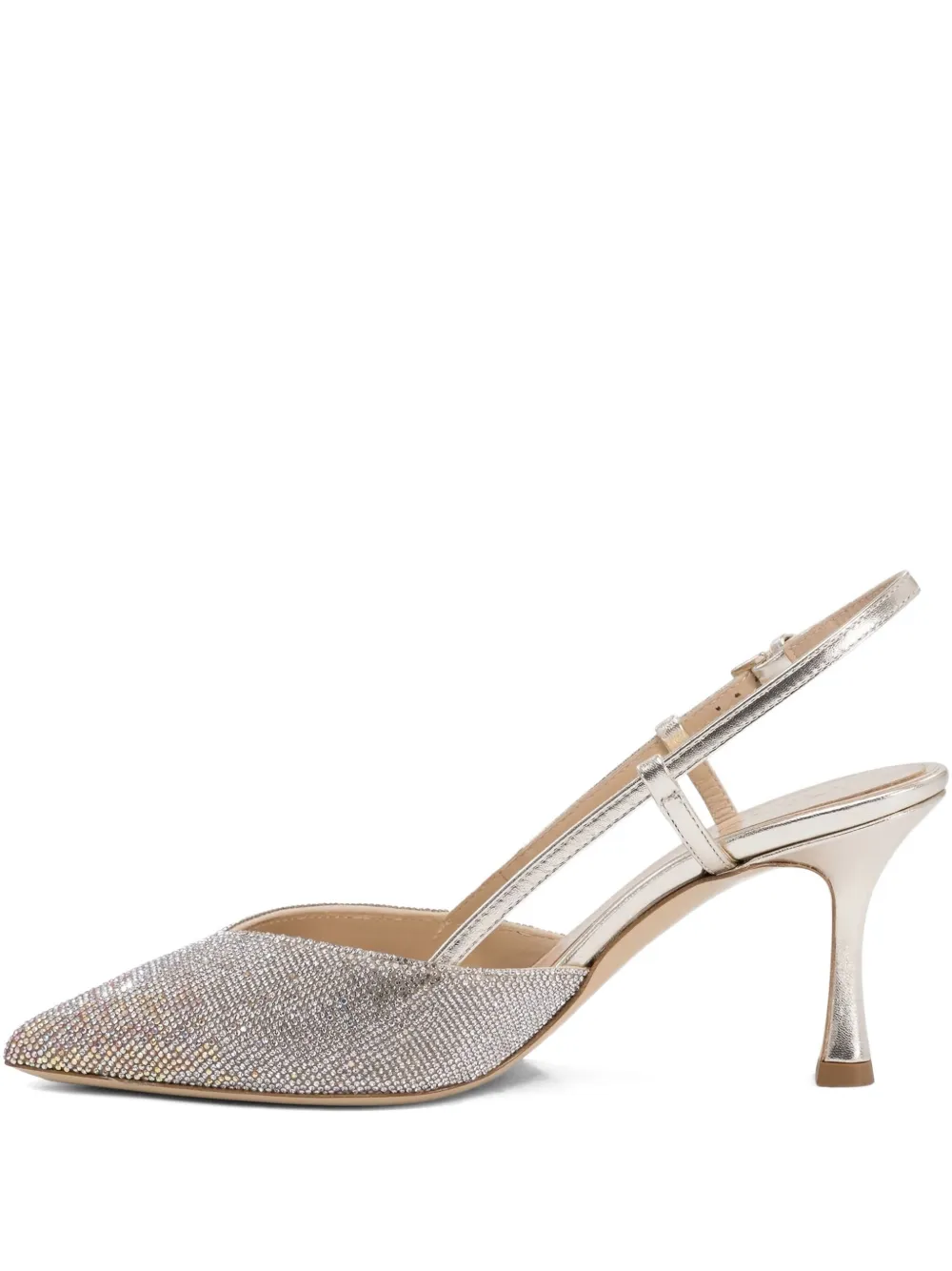 Ninalilou Mya 70 Rhinestone Embellished Slingback Pumps In Gold