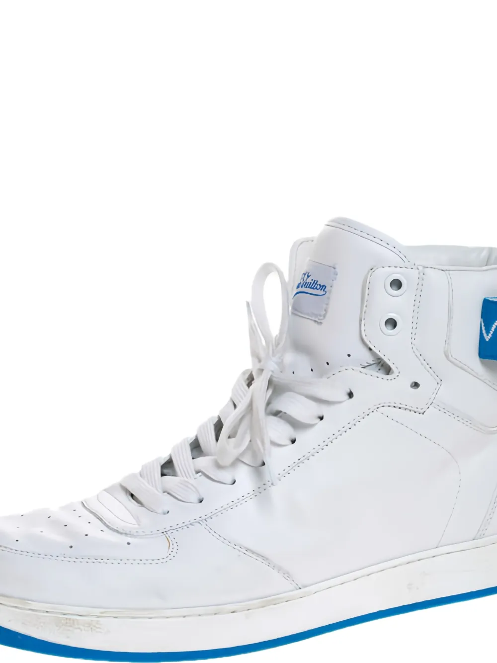 Pre-owned Louis Vuitton Leather Sneakers In White