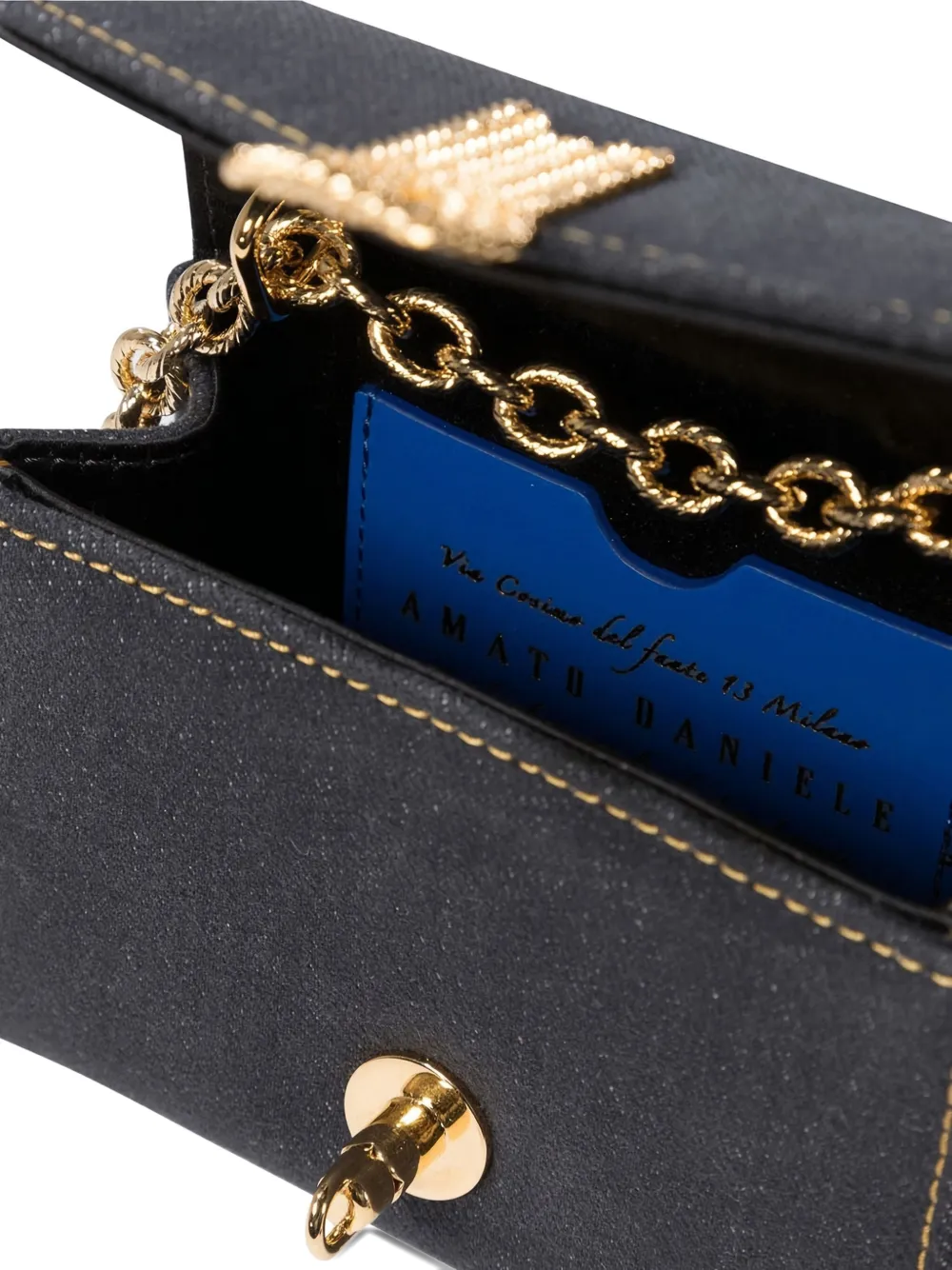 Amato Daniele Denim Clutch Bag In Blue