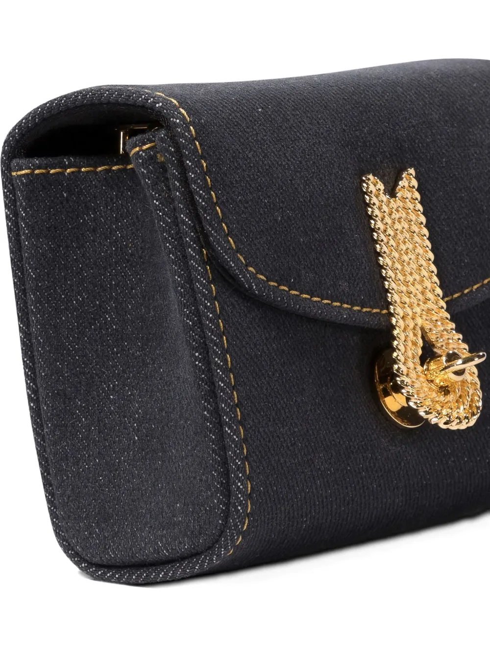 Amato Daniele Denim Clutch Bag In Blue