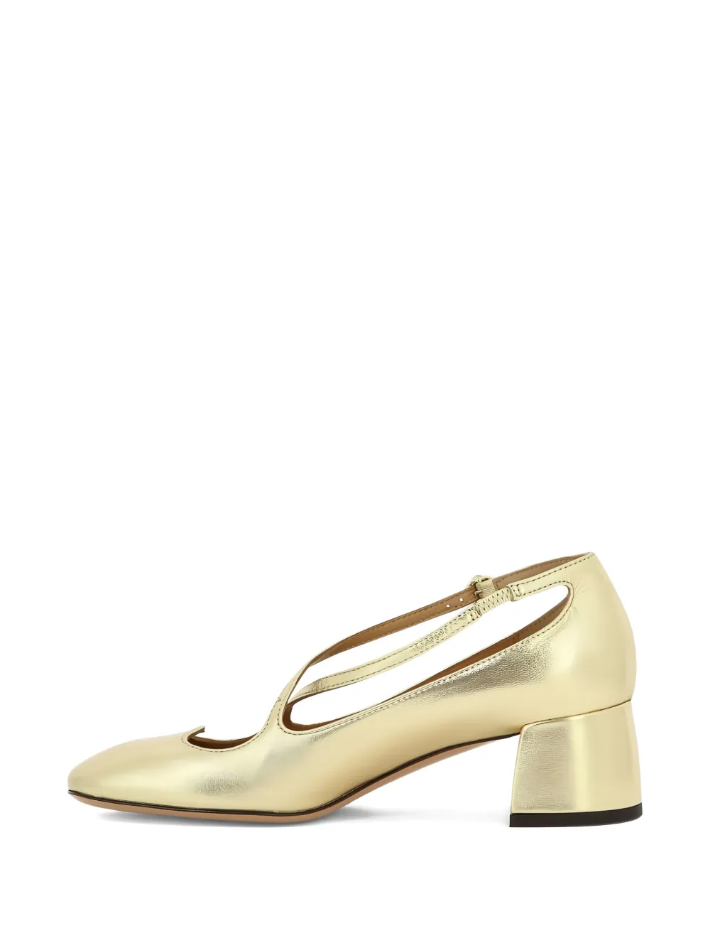 A.Bocca 45mm Two For Love crossover pumps Gold