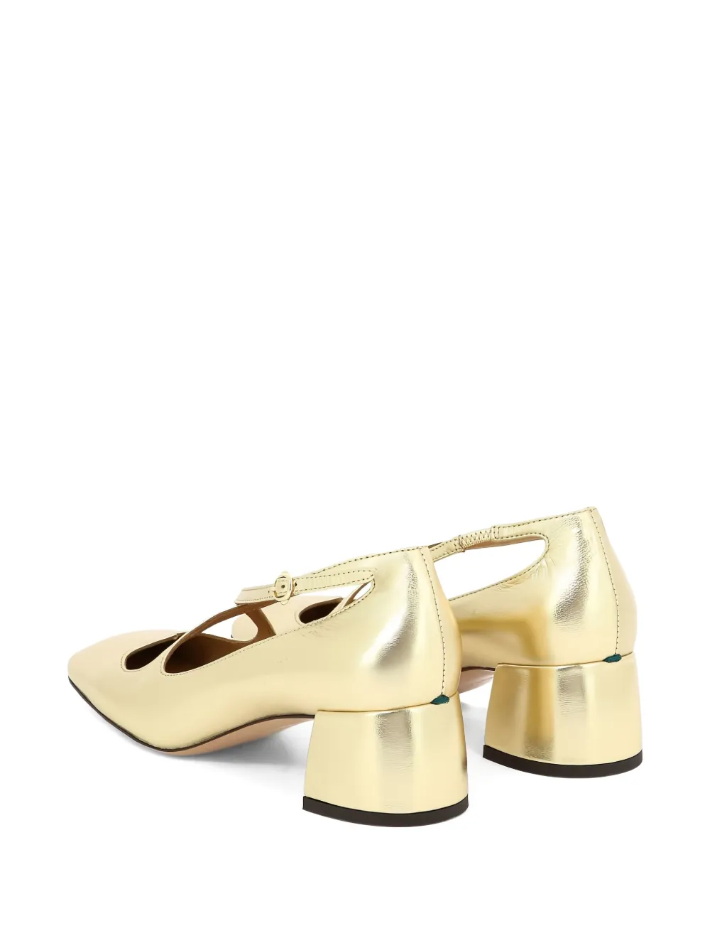 A.Bocca 45mm Two For Love crossover pumps Gold