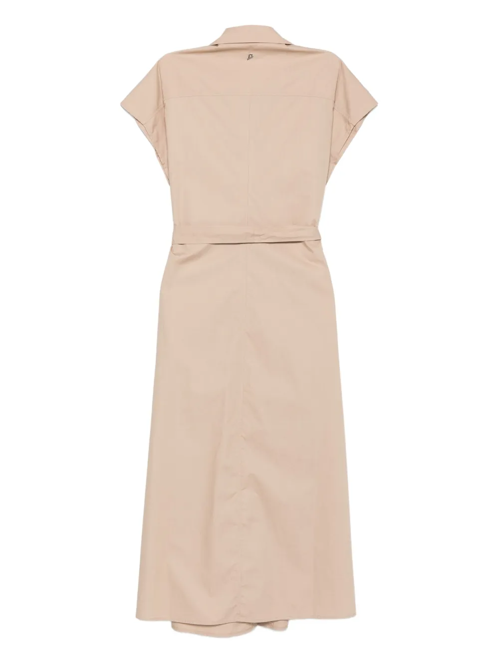 DONDUP Jurk met klepzak en ceintuur - Beige