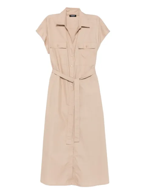 DONDUP belted flap-pocket dress