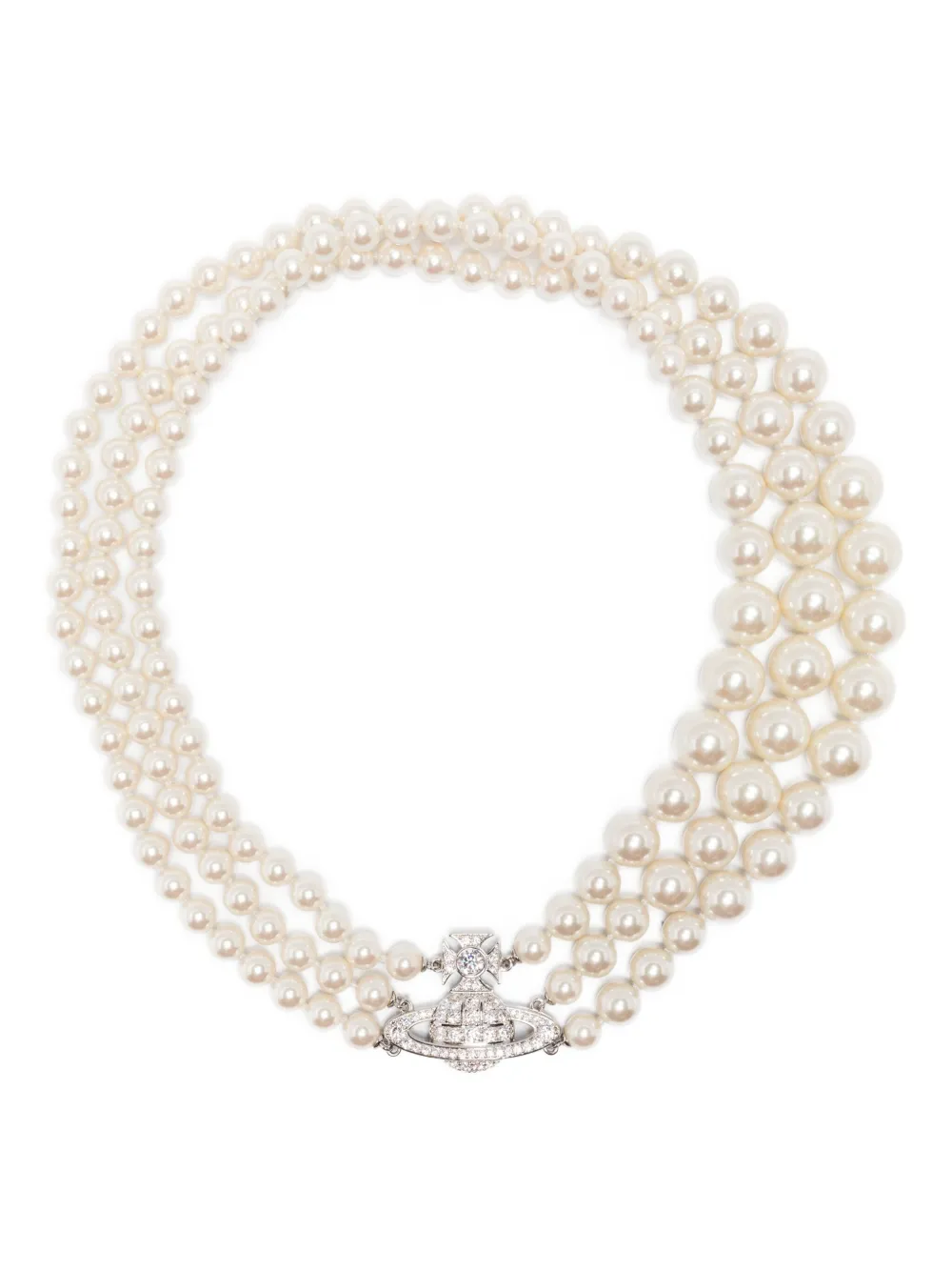 Orb faux-pearl necklace