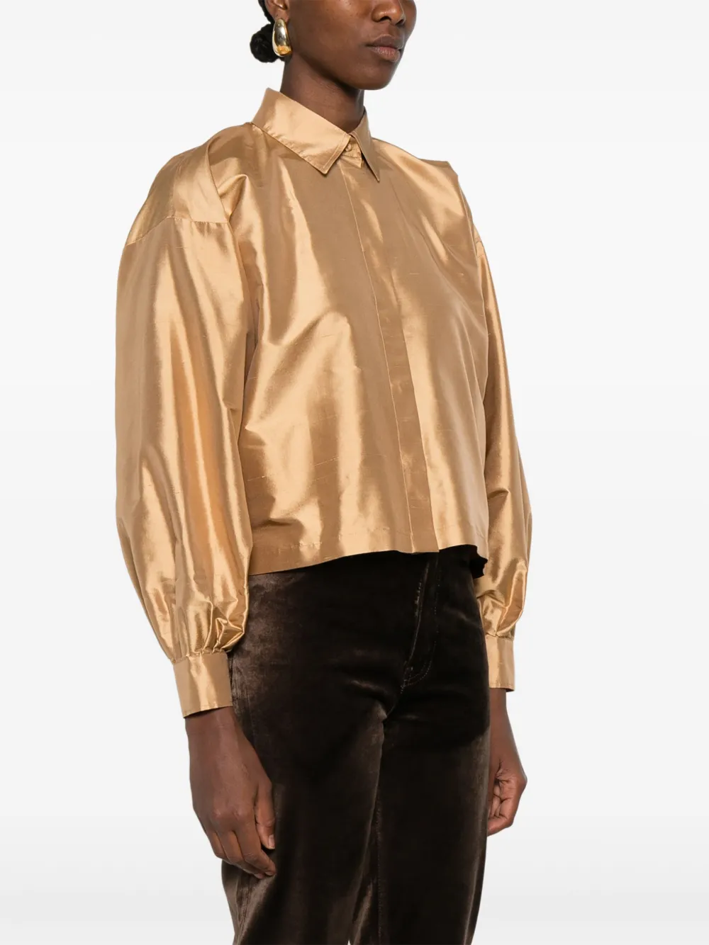 Max Mara Zijden blouse Beige
