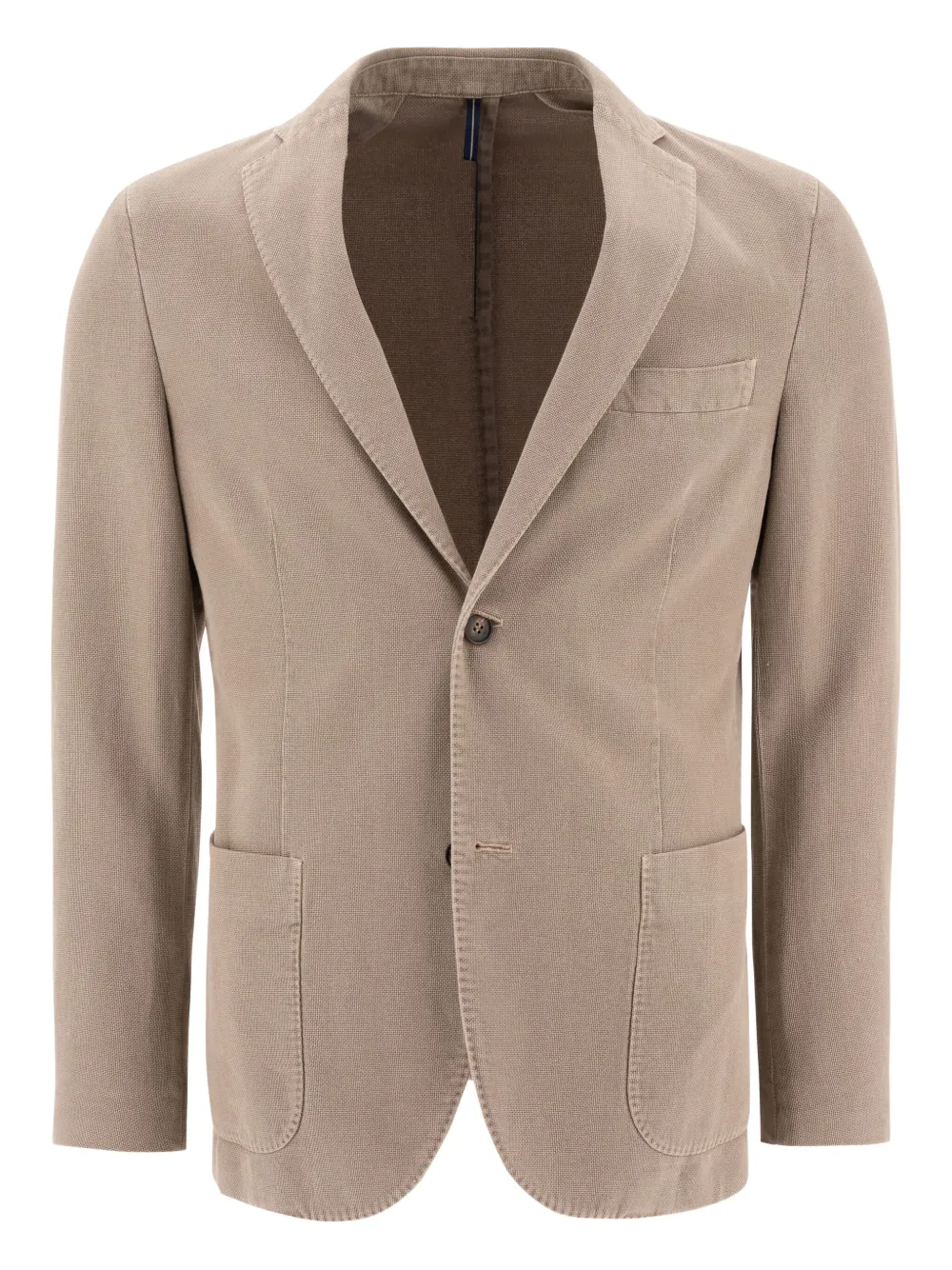 Incotex single-breasted patch-pocket blazer Beige