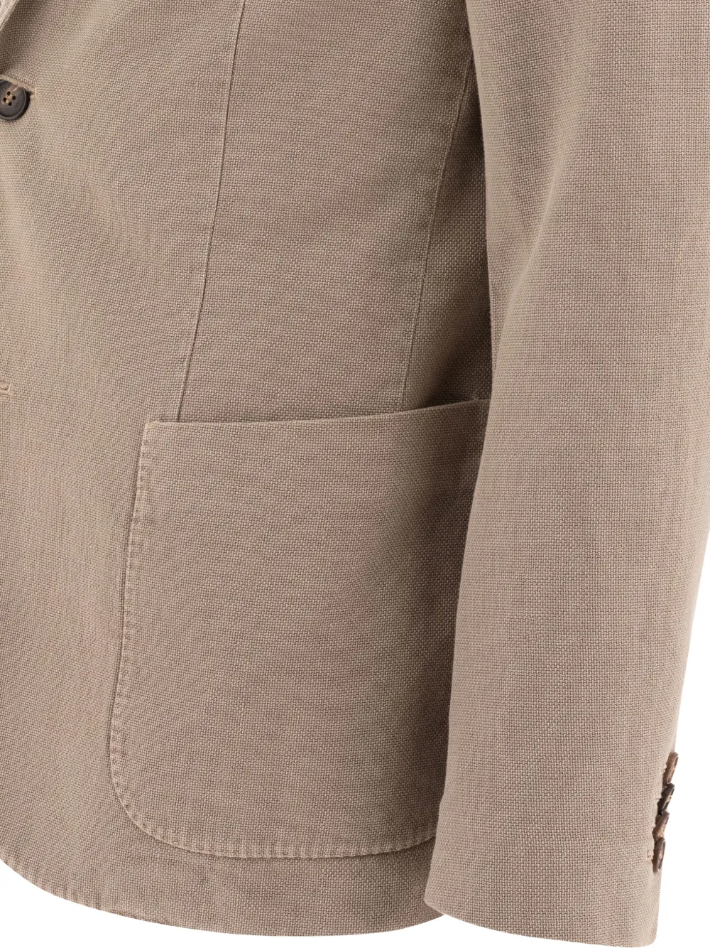 Incotex single-breasted patch-pocket blazer Beige