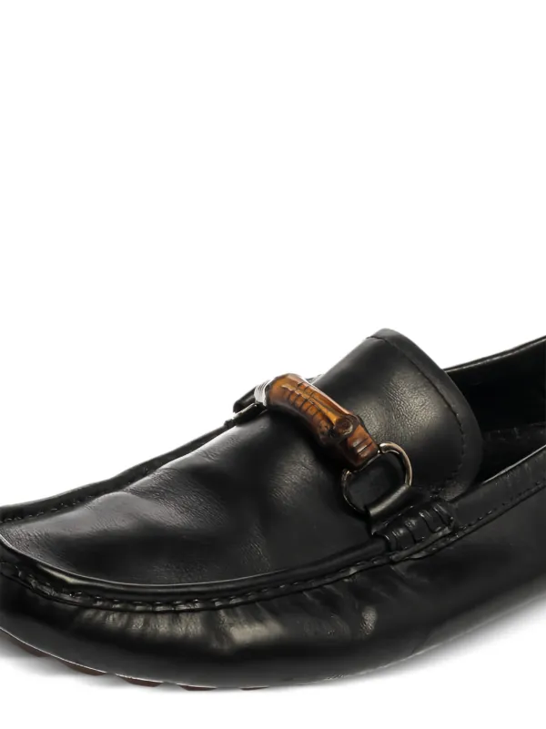 Gucci Pre-Owned バンブーディテール ローファー | ブラック | FARFETCH JP