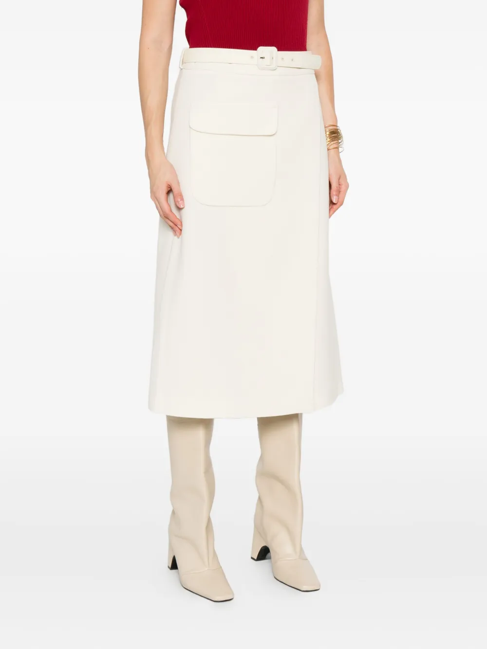 P.A.R.O.S.H. belted skirt Beige