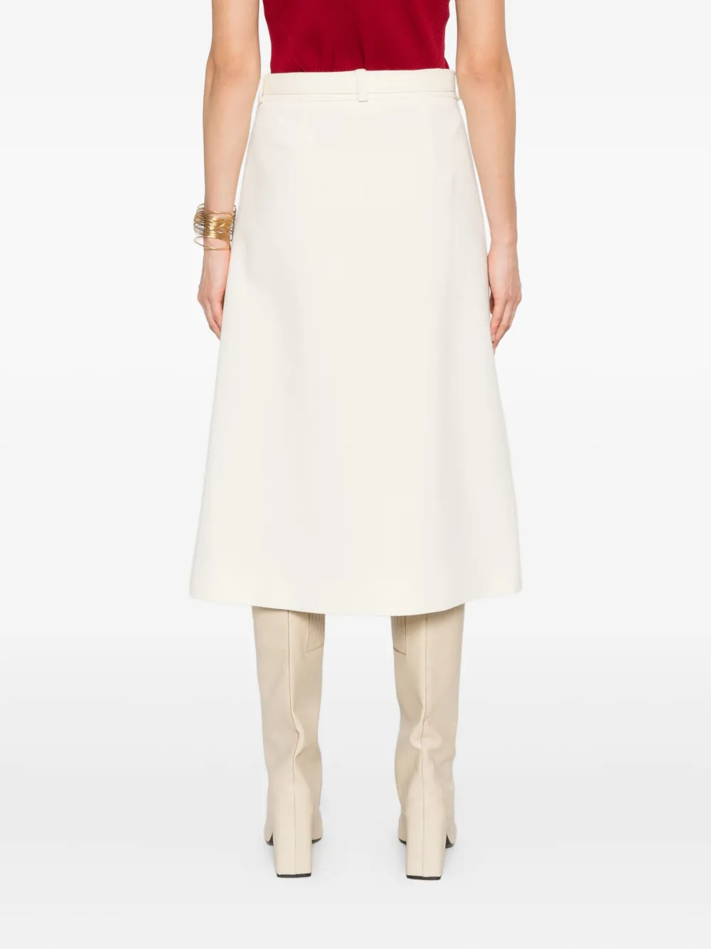 P.A.R.O.S.H. belted skirt Beige
