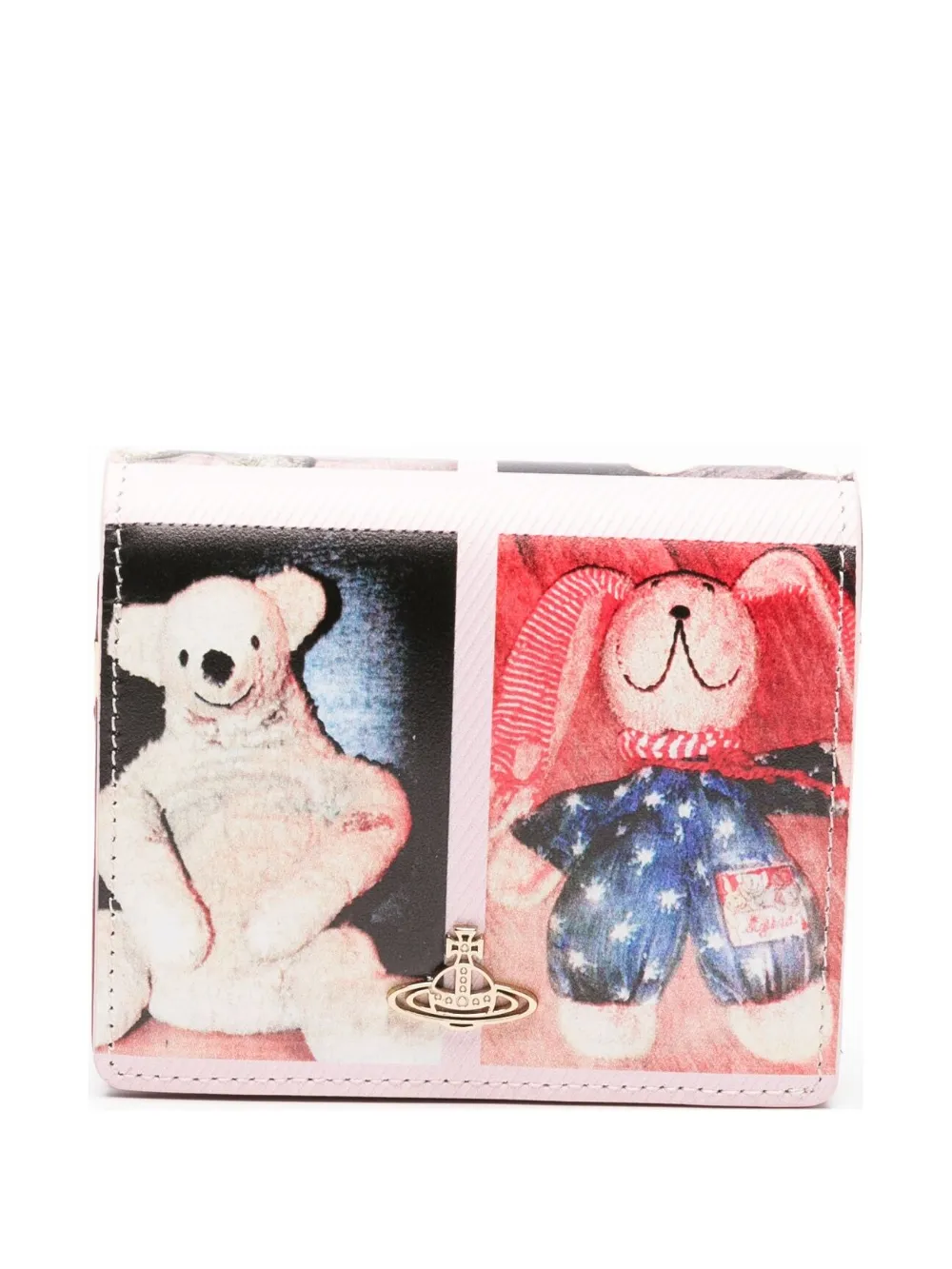 Vivienne Westwood teddy-print leather wallet - ピンク Vivienne Westwood teddy-print leather wallet - ピンク