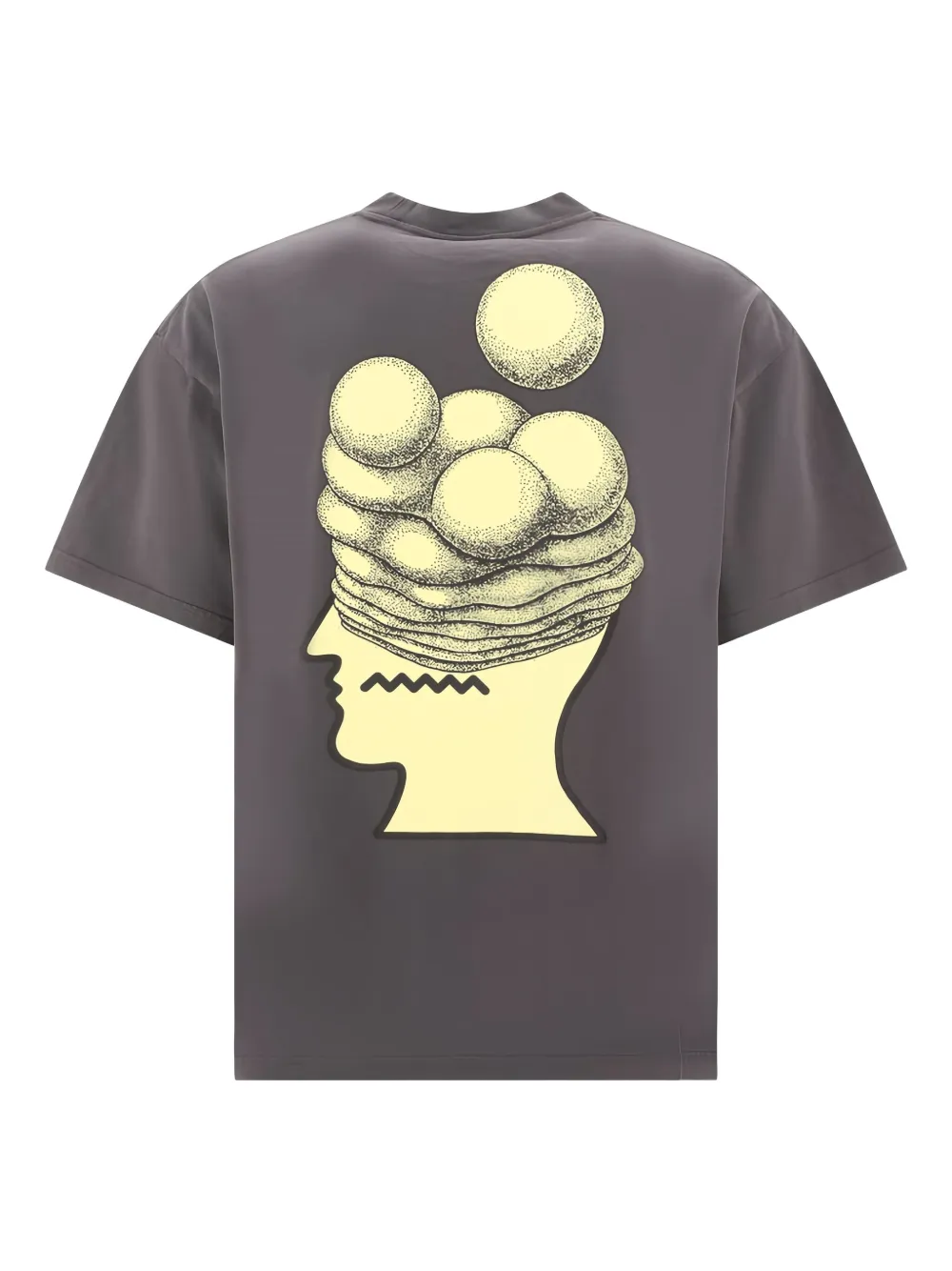 Brain Dead Katoenen T-shirt met grafische print - Grijs