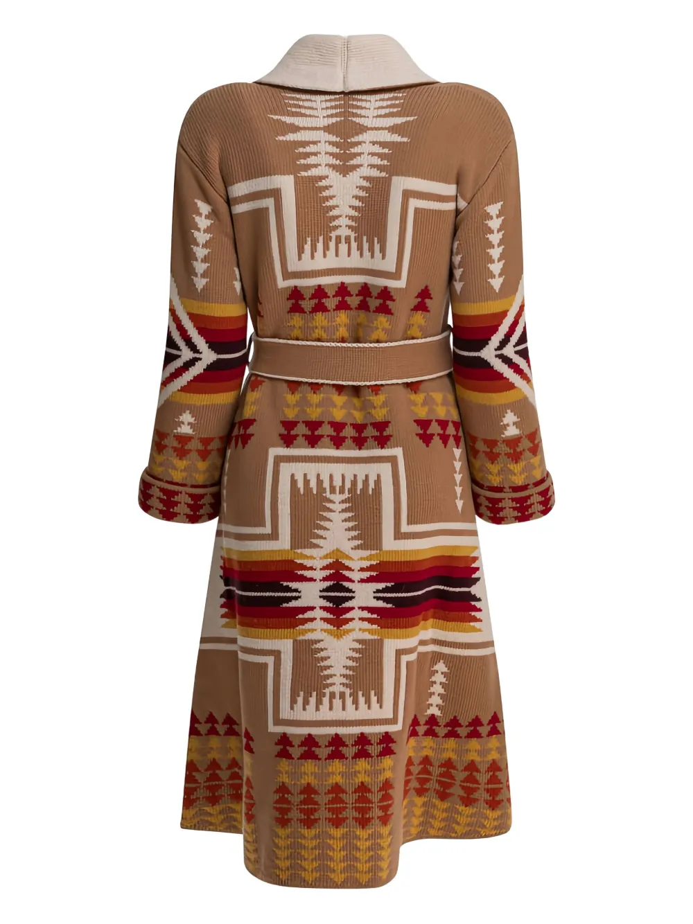 RAKKI Ikat-pattern belted coat | Single Breasted Coats | Image 2