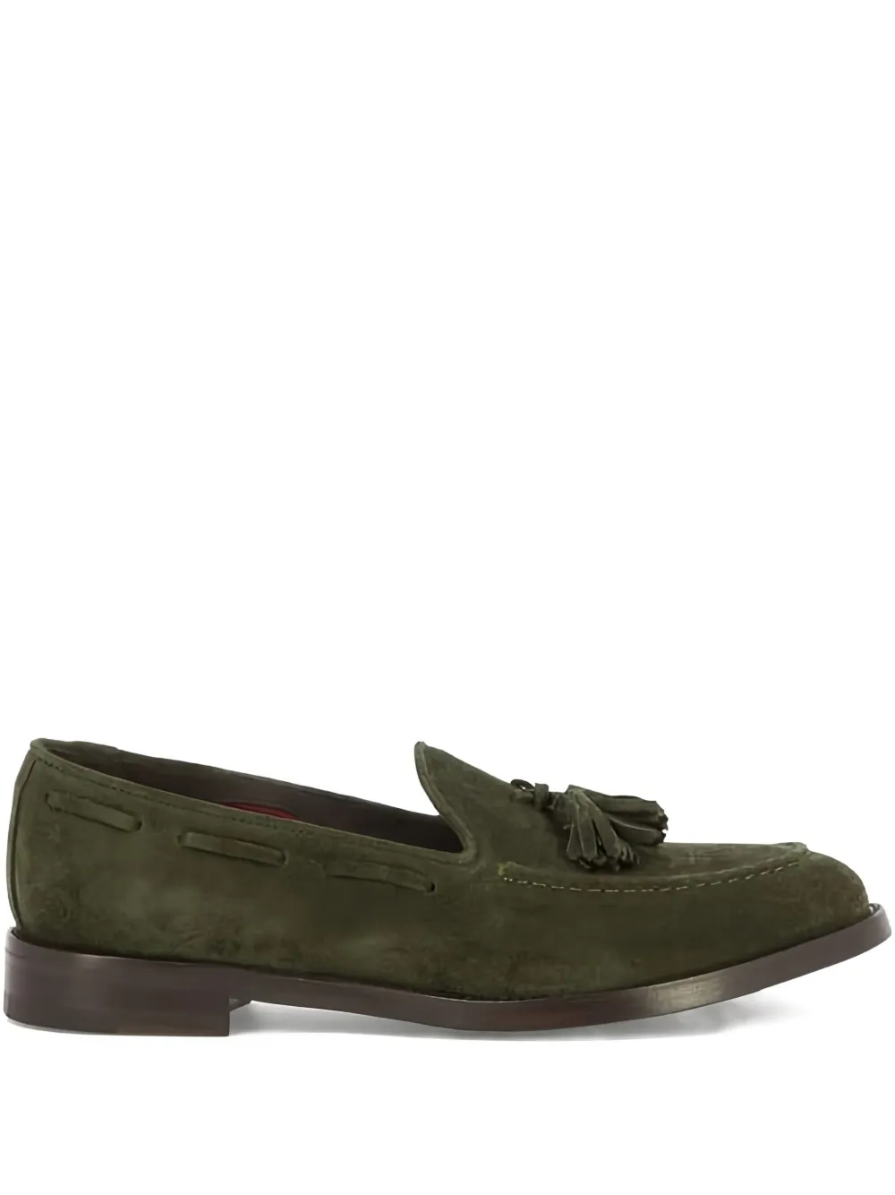 Sturlini Firenze Tassel Suede Loafers In Green