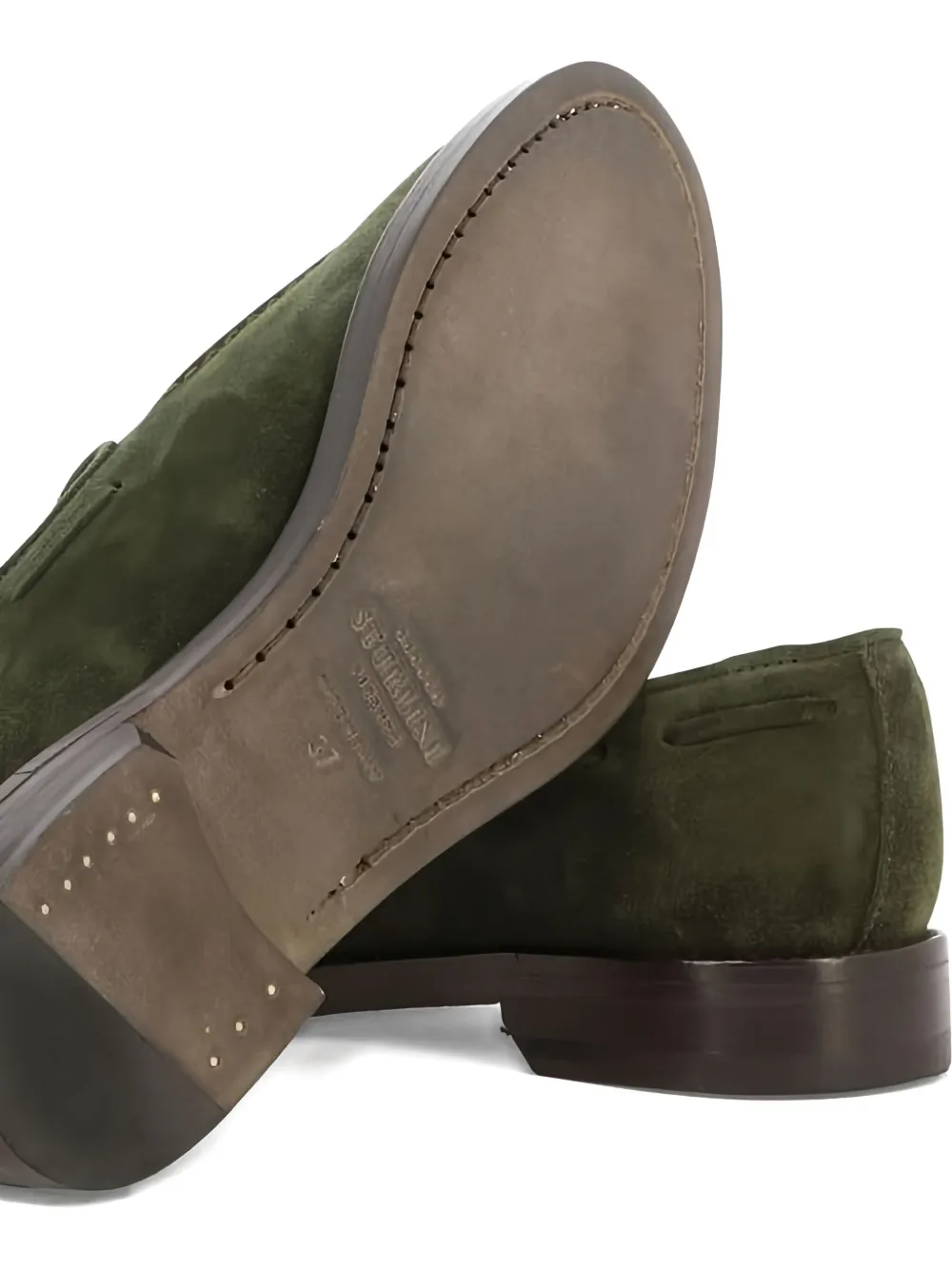 Sturlini Firenze Tassel Suede Loafers In Green