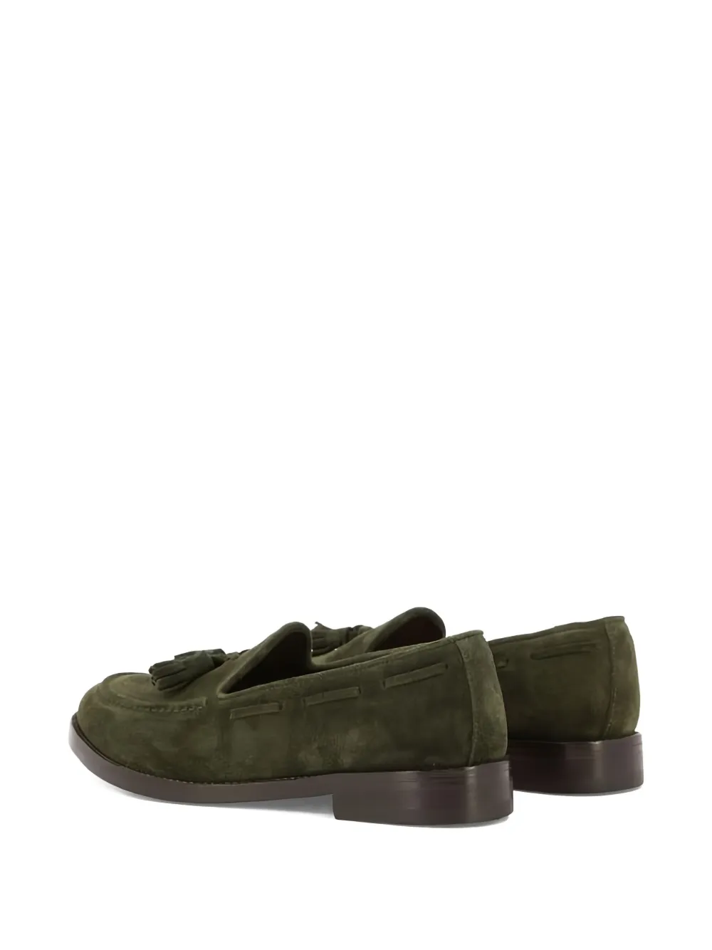 Sturlini Firenze Tassel Suede Loafers In Green