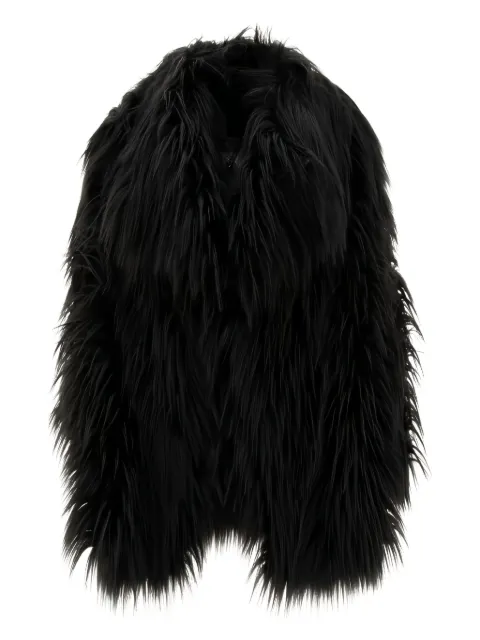 B&B COUTURE long-pile faux-fur coat