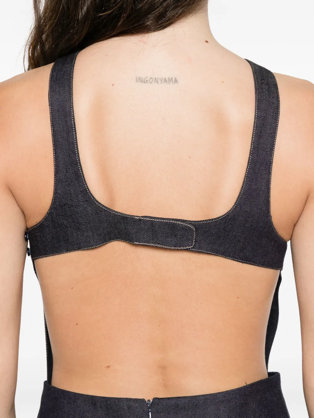 Alfie Open-back Tank Top In Blue
